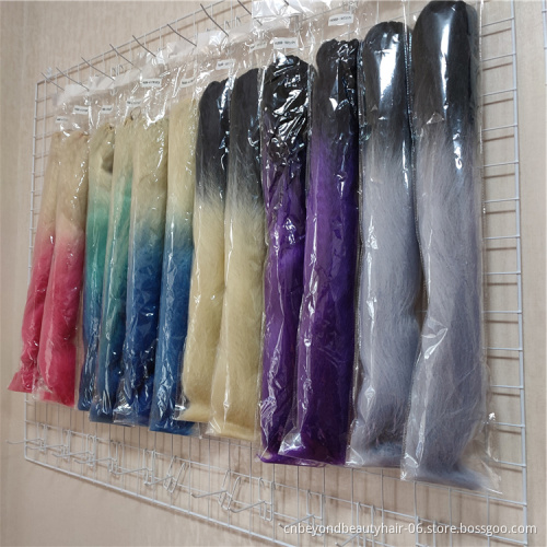 Ombre 613 Blonde Brown Purple Synthetic Yaki Kinky Straight Drawstring Ponytails For Black Women